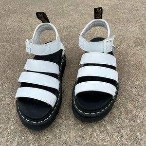Dr. Martens Triple Strap White Sandals
